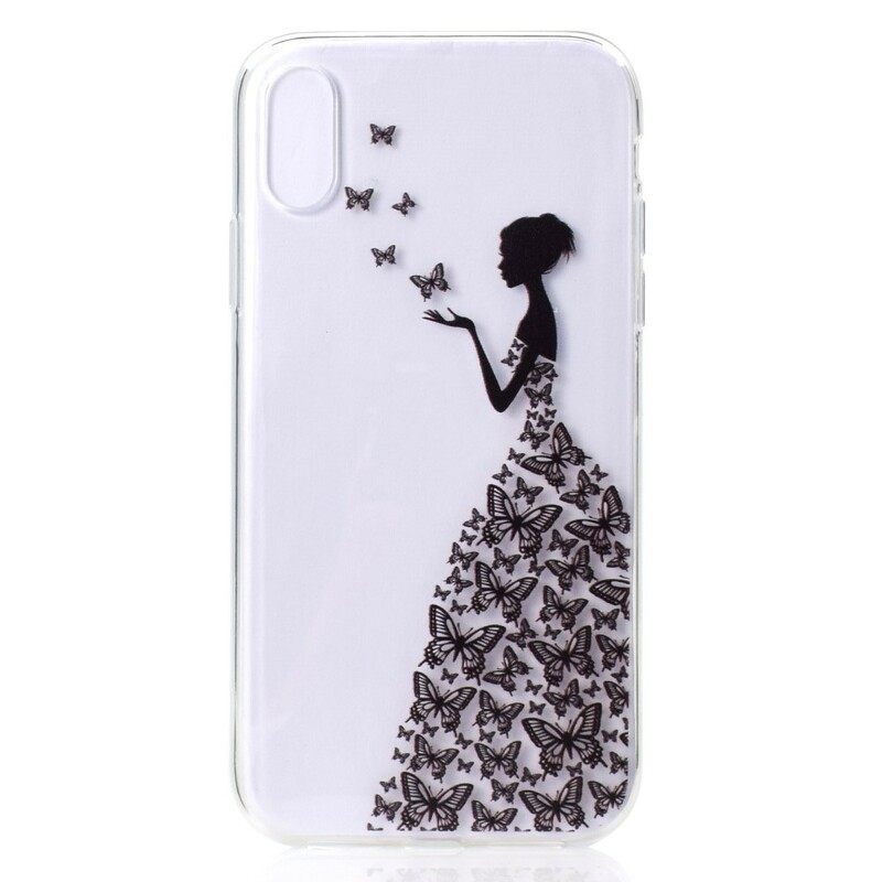 Case iPhone XR Transparent Butterflies Mekko