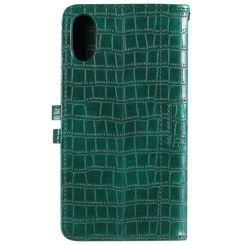 Flip Case iPhone XR Rakastan Krokotiilia