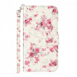 Kotelot iPhone XR Suojaketju Kuori Strap Light Spot Flowers