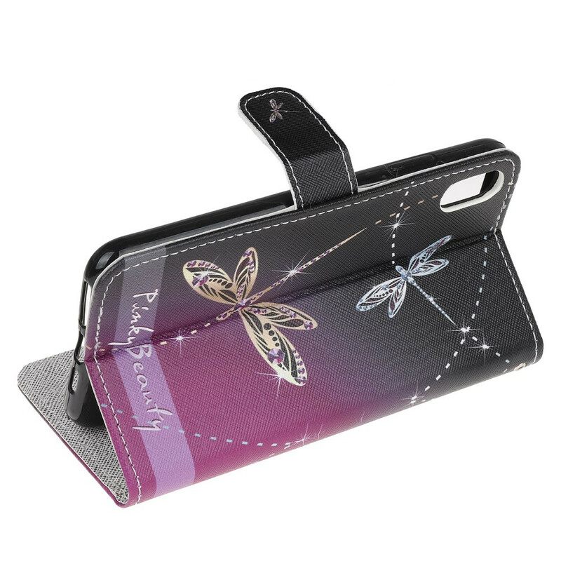 Kotelot iPhone XR Suojaketju Kuori Strappy Dragonflies