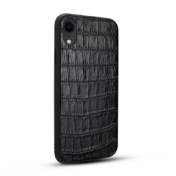 Kuori iPhone XR Aito Crocodile Texture Nahka