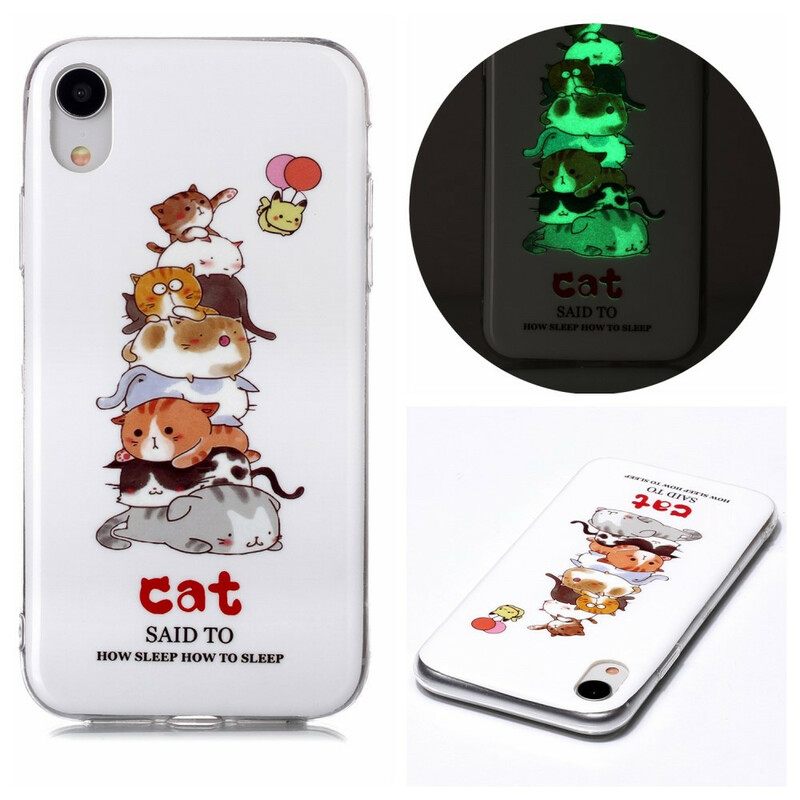 Kuori iPhone XR Cats Fluorescent