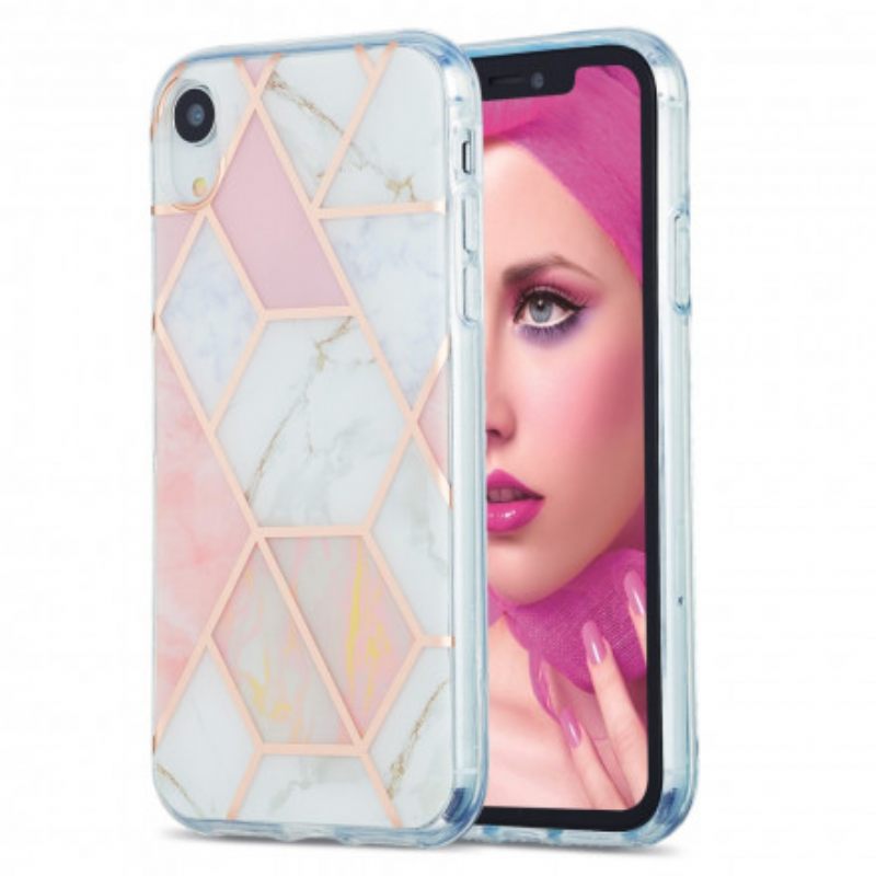 Kuori iPhone XR Flashy Geometric Marble