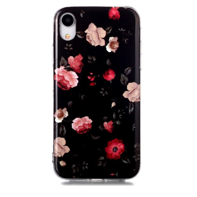 Kuori iPhone XR Fluorescent Floral Sarja