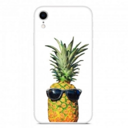 Kuori iPhone XR Läpinäkyvä Ananas Lasilla