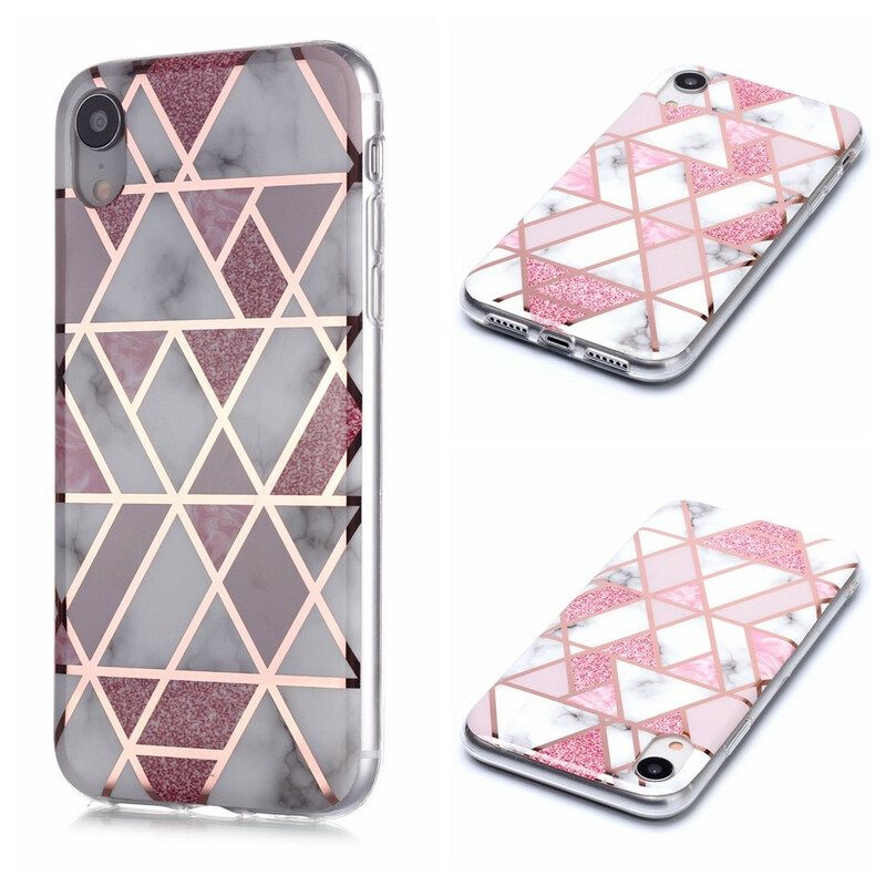 Kuori iPhone XR Marble Colored Geometry 2