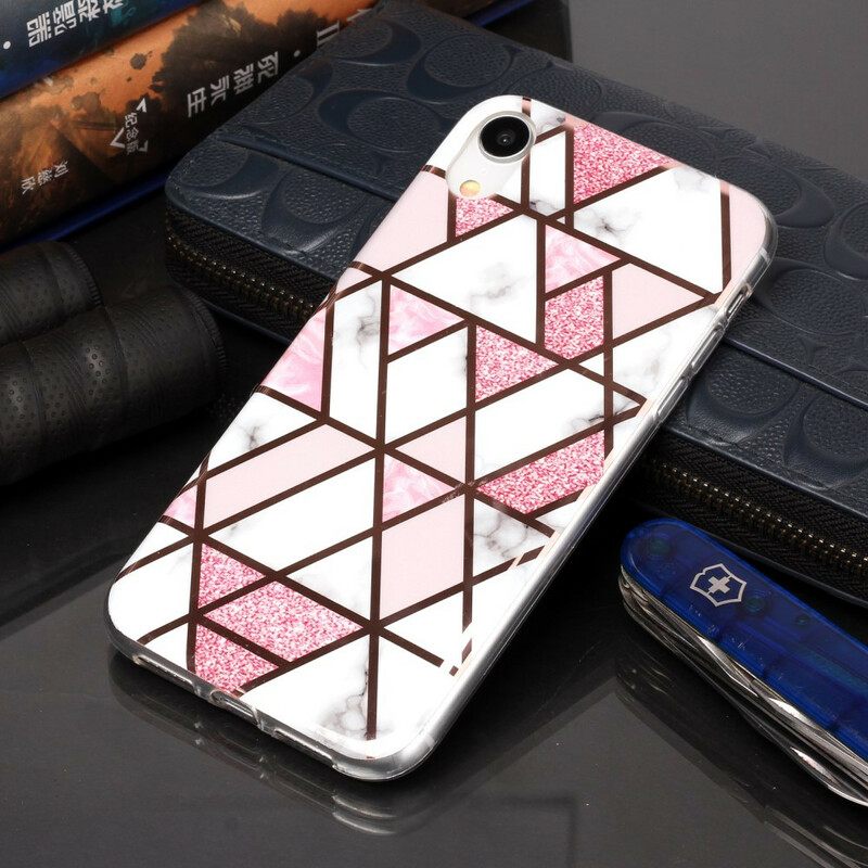 Kuori iPhone XR Marble Colored Geometry 2