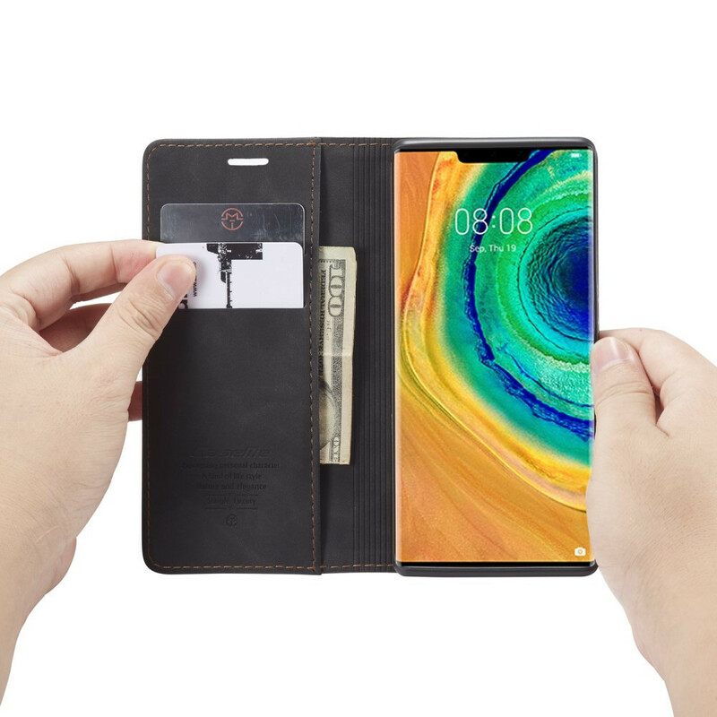 Puhelinkuoret Huawei Mate 30 Pro Kotelot Flip Caseme Keinonahka