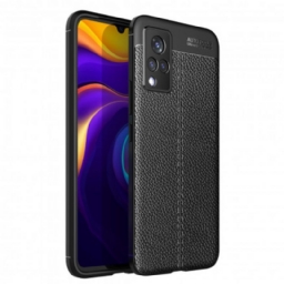 Kuori Vivo V21 5G Double Line Litchi Leather Effect