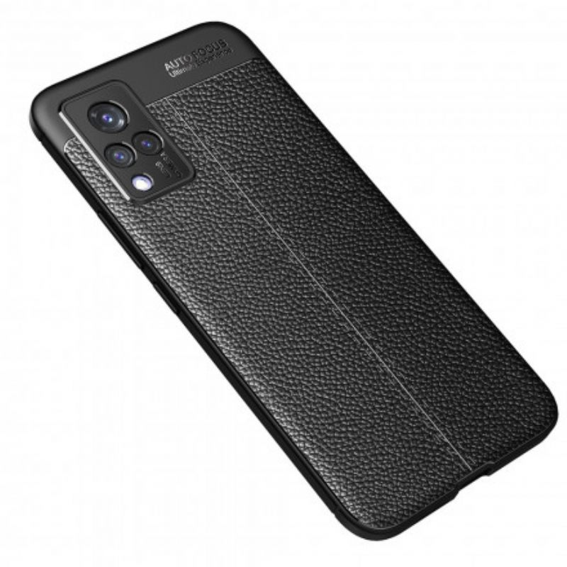 Kuori Vivo V21 5G Double Line Litchi Leather Effect