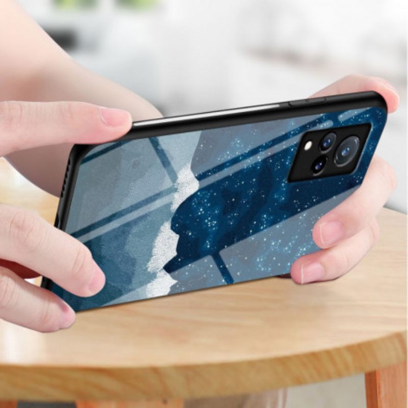 Kuori Vivo V21 5G Marble Tempered Glass