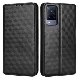 Puhelinkuoret Vivo V21 5G Kotelot Flip Diamond Leather Effect