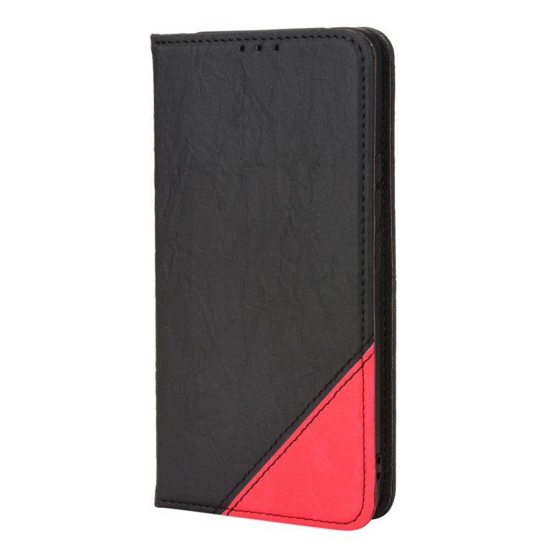 Puhelinkuoret Vivo V21 5G Kotelot Flip Faux Leather Bicolor Oblique