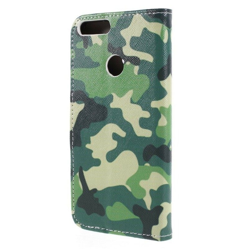 Nahkakotelo Honor 9 Lite Military Camouflage