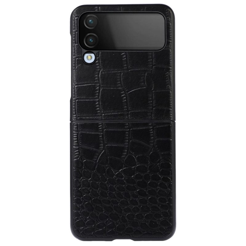 Case Samsung Galaxy Z Flip 4 Kotelot Flip Crocodile Effect Aitoa Nahkaa