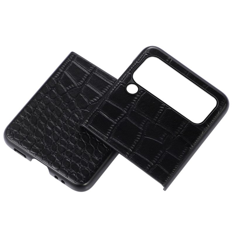 Case Samsung Galaxy Z Flip 4 Kotelot Flip Crocodile Effect Aitoa Nahkaa