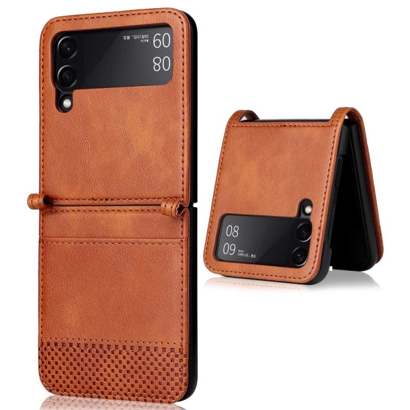 Case Samsung Galaxy Z Flip 4 Kotelot Flip Vintage Leather Style Korttikotelo