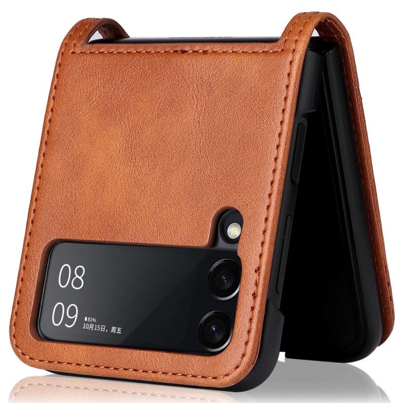 Case Samsung Galaxy Z Flip 4 Kotelot Flip Vintage Leather Style Korttikotelo