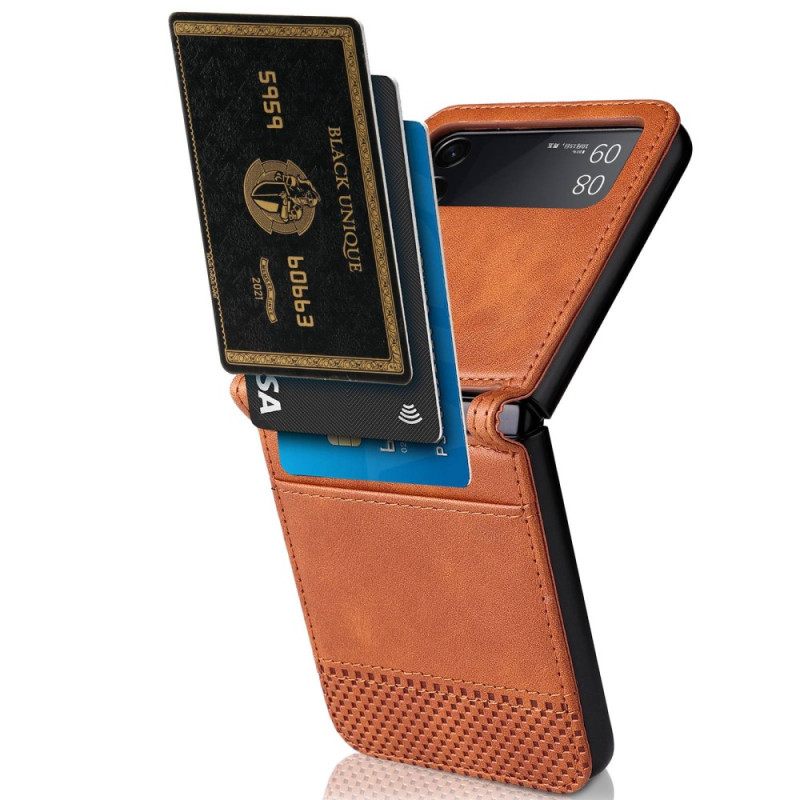 Case Samsung Galaxy Z Flip 4 Kotelot Flip Vintage Leather Style Korttikotelo