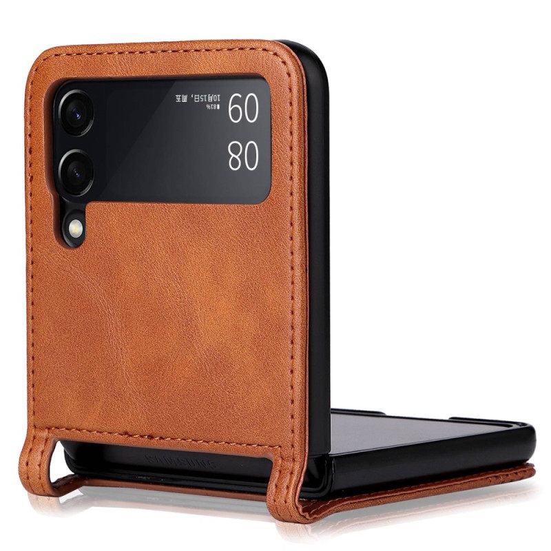 Case Samsung Galaxy Z Flip 4 Kotelot Flip Vintage Leather Style Korttikotelo