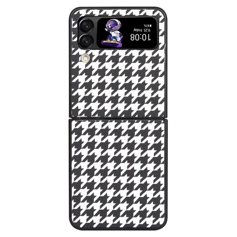 Kuori Samsung Galaxy Z Flip 4 Kotelot Flip Houndstooth