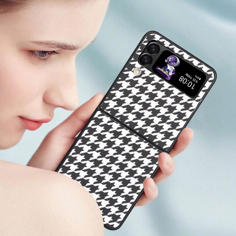 Kuori Samsung Galaxy Z Flip 4 Kotelot Flip Houndstooth