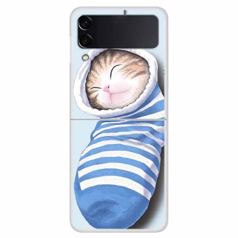 Kuori Samsung Galaxy Z Flip 4 Kotelot Flip Sleeping Kitten