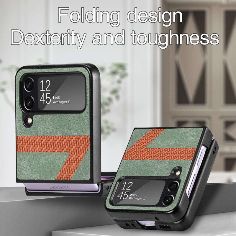 Kuori Samsung Galaxy Z Flip 4 Kotelot Flip Style Leather Z Design