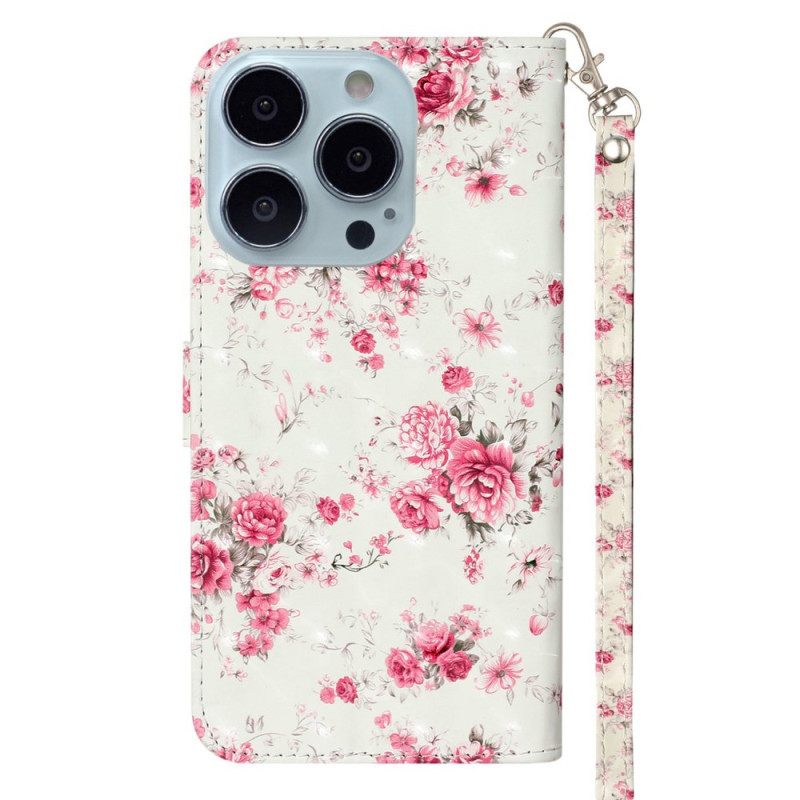 Kotelot iPhone 16 Pro Max Strap Roses Suojakuori