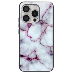 Kuori iPhone 16 Pro Max Purppuraa Marmoria Karkaistua Lasia Suojakuori