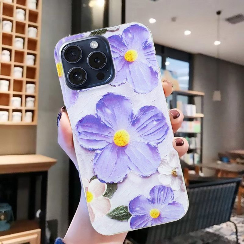 Kuori iPhone 16 Pro Max Purppuraisia Kukkia