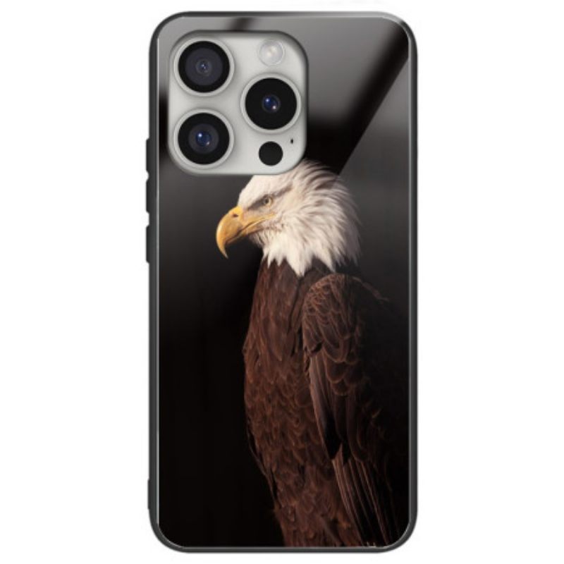 Kuori iPhone 16 Pro Max Tempered Glass Eagle Pattern Pattern Suojakuori