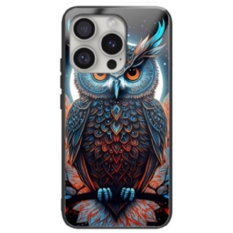 Kuori iPhone 16 Pro Max Tempered Glass Owl Print