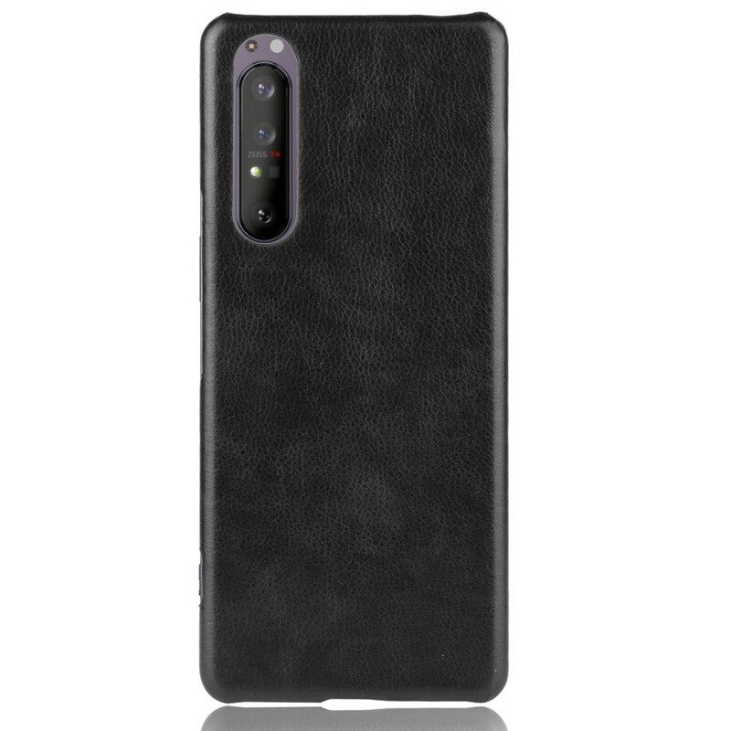 Case Sony Xperia 1 II Litchin Nahkaefekti