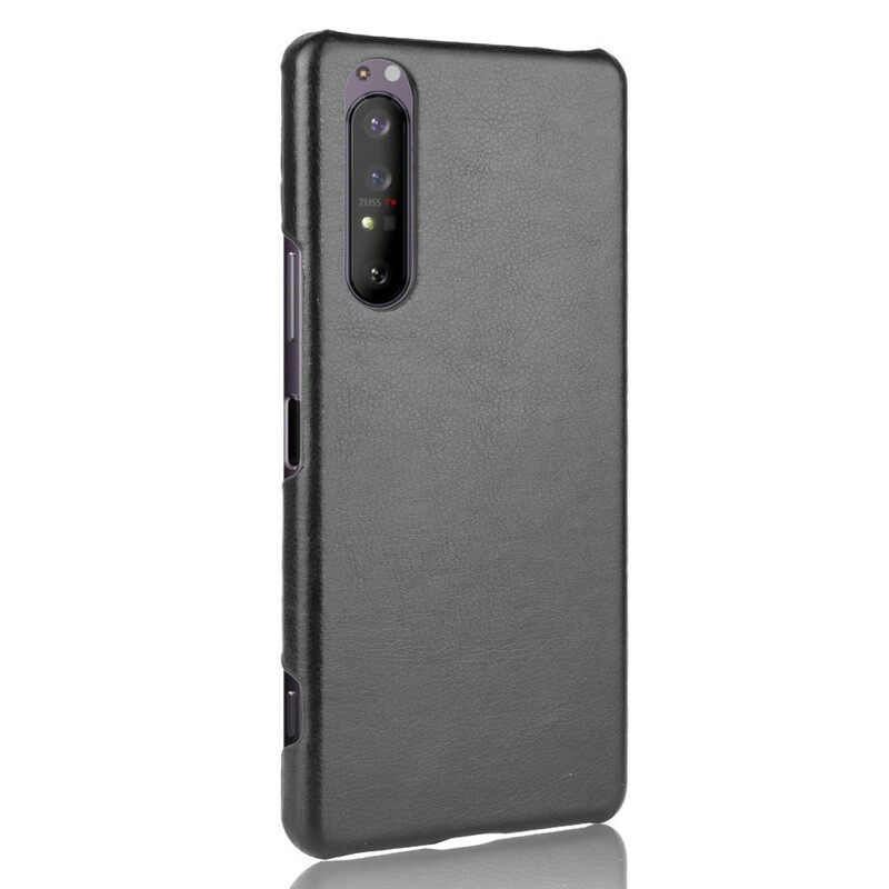 Case Sony Xperia 1 II Litchin Nahkaefekti