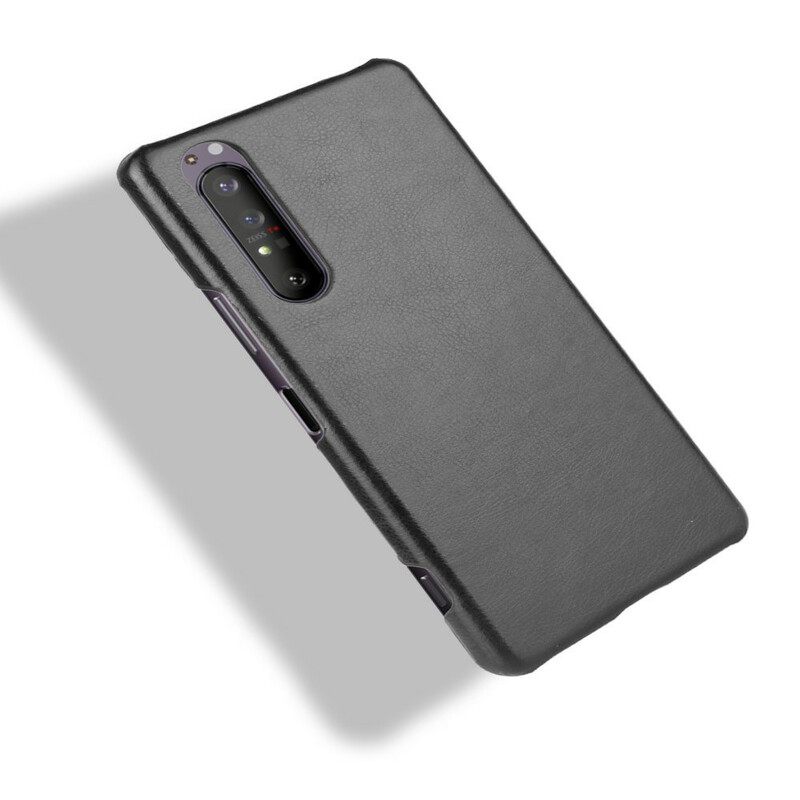 Case Sony Xperia 1 II Litchin Nahkaefekti