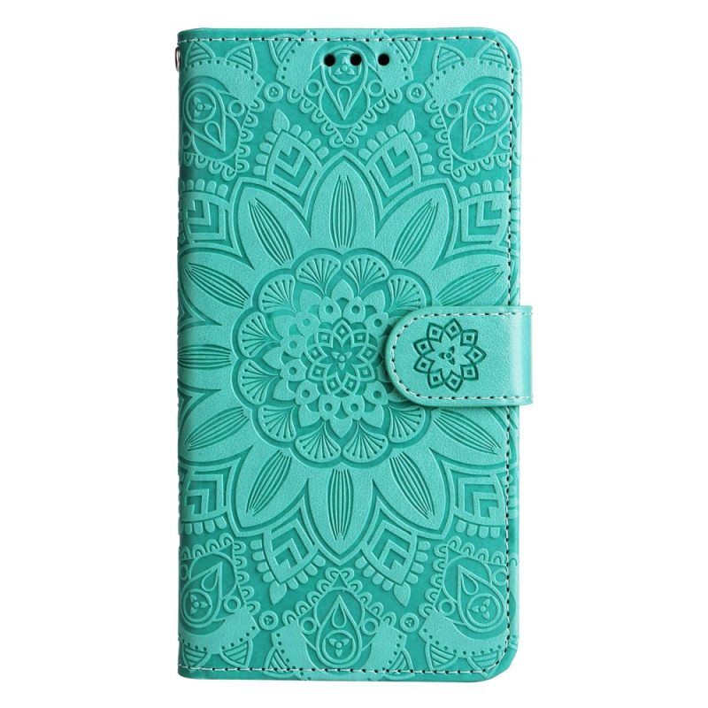 Flip Case Honor 90 Lite Suojaketju Kuori Mandala Hihnalla