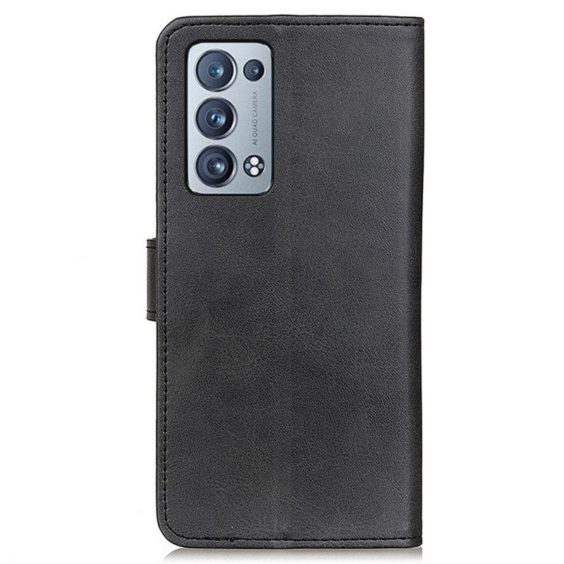 Kotelot Oppo Reno 6 Pro 5G Classic Matte Faux Leather