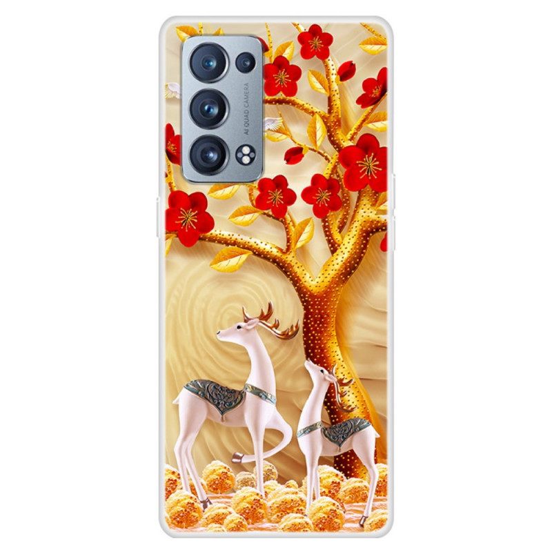 Kuori Oppo Reno 6 Pro 5G Deer Pattern