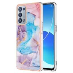 Kuori Oppo Reno 6 Pro 5G Vaaleanpunainen Marmorikuvio