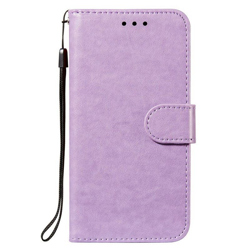 Flip Case Xiaomi Redmi Note 10 5G Nahkainen Muotoilu Hihnalla