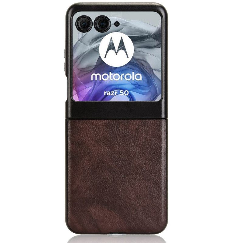 Kuori Motorola Razr 50 Nahkaefekti