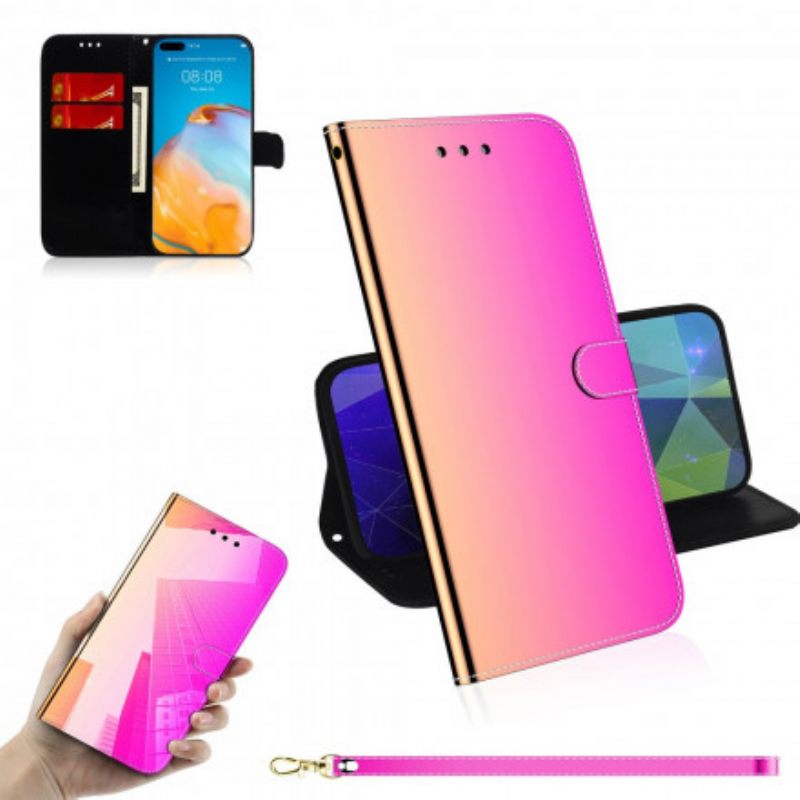 Flip Case Huawei P40 Pro Keinonahkainen Peilin Kansi