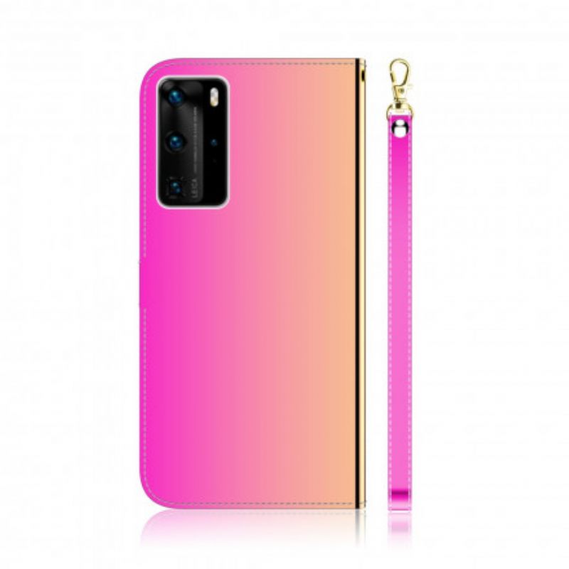 Flip Case Huawei P40 Pro Keinonahkainen Peilin Kansi