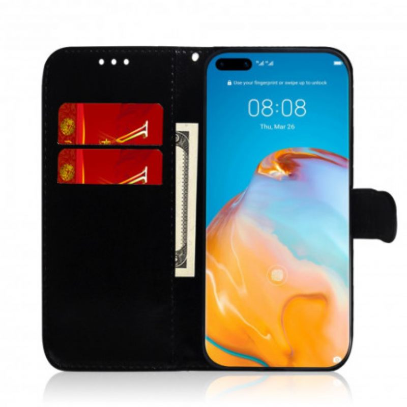 Flip Case Huawei P40 Pro Keinonahkainen Peilin Kansi