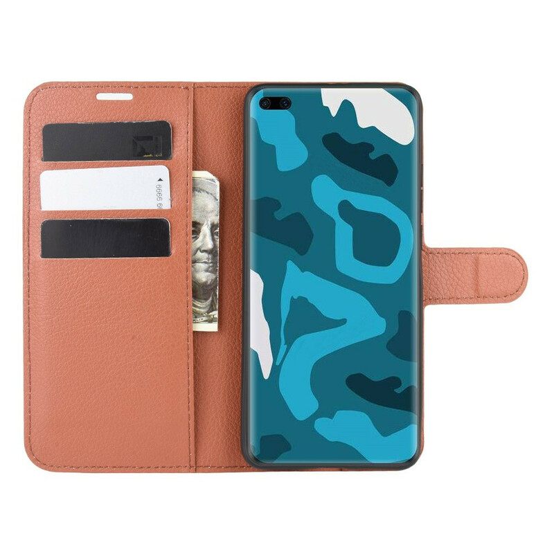 Kotelot Huawei P40 Pro Classic Litchi Faux Leather