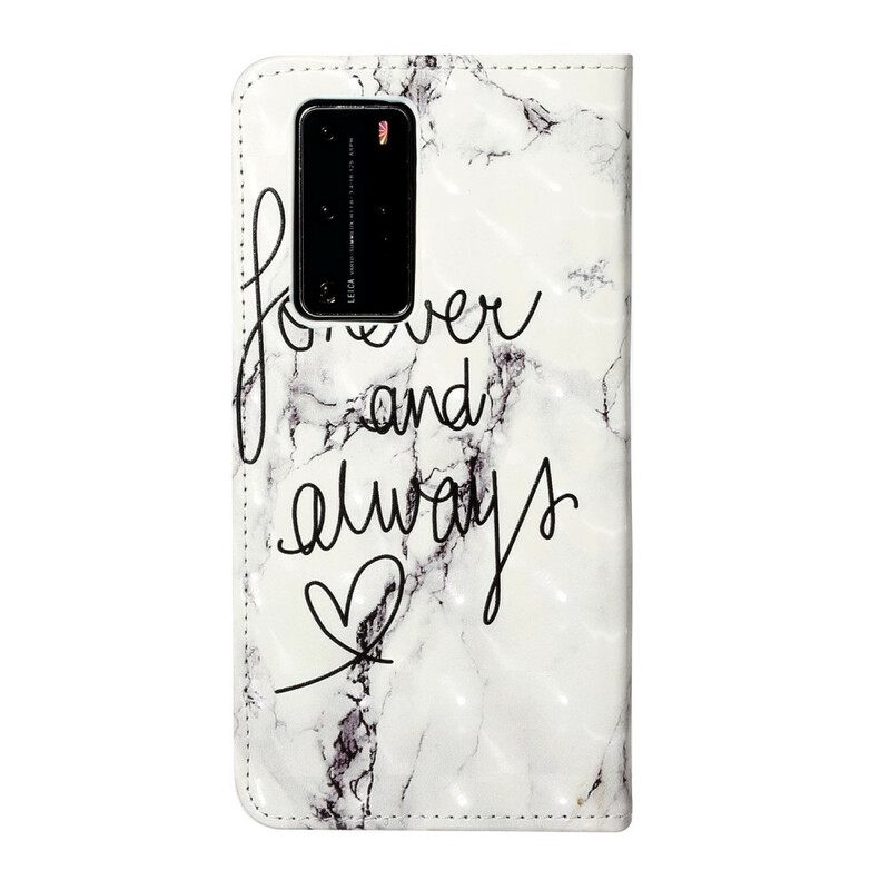 Kotelot Huawei P40 Pro Marble Forever & Always