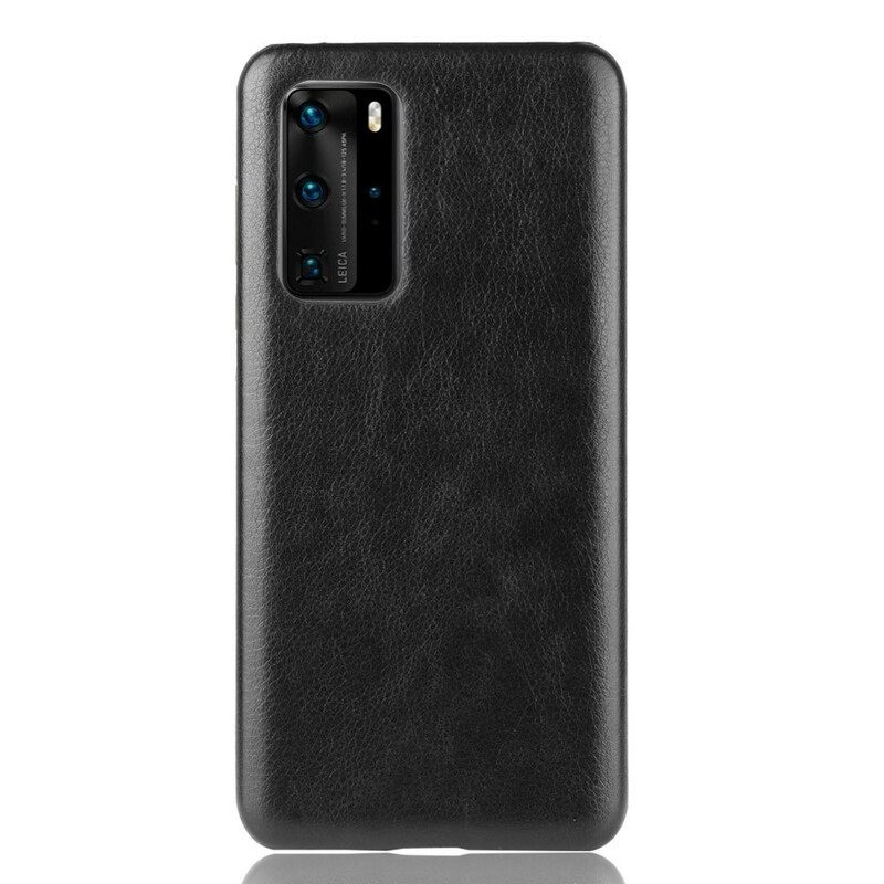 Kuori Huawei P40 Pro Litchi Performance Leather Effect