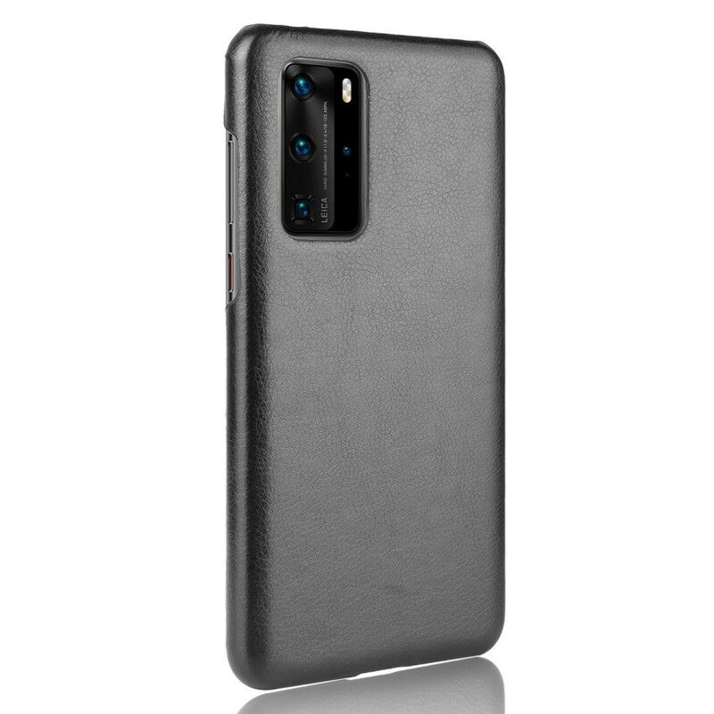 Kuori Huawei P40 Pro Litchi Performance Leather Effect