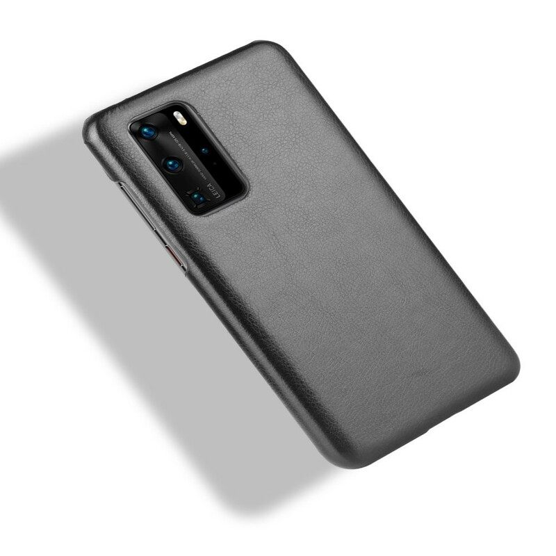 Kuori Huawei P40 Pro Litchi Performance Leather Effect